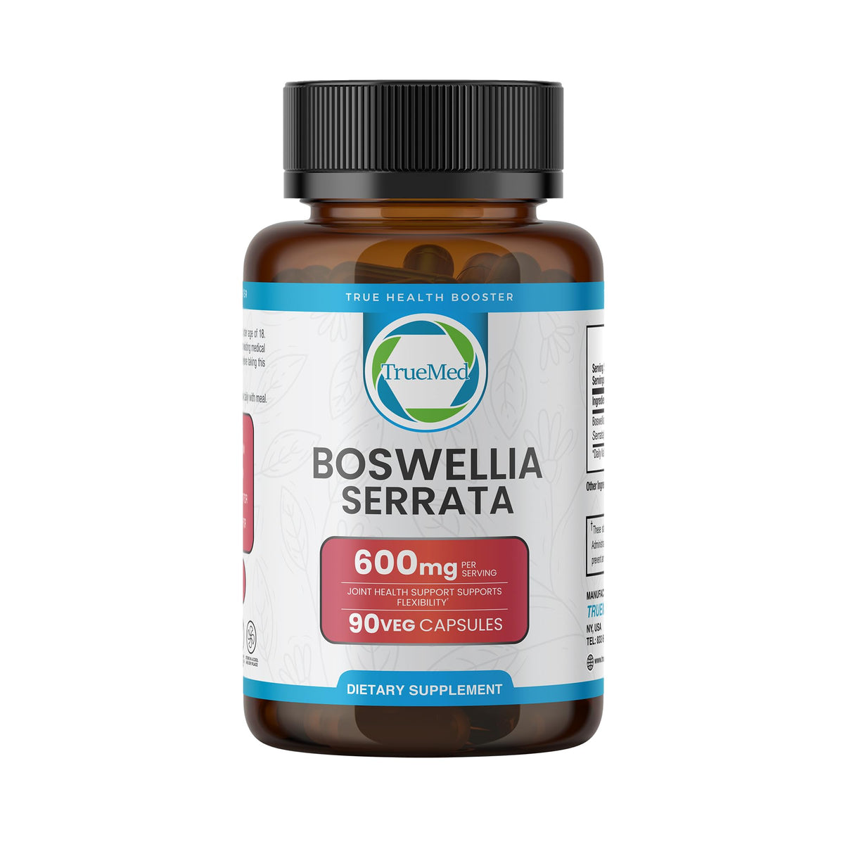 TrueMed Boswellia Serrata 600mg bottle close-up