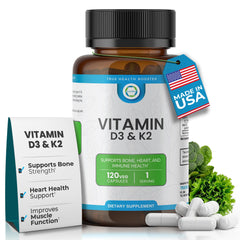 TRUEMED Vitamin D3 & K2 capsules bottle close-up
