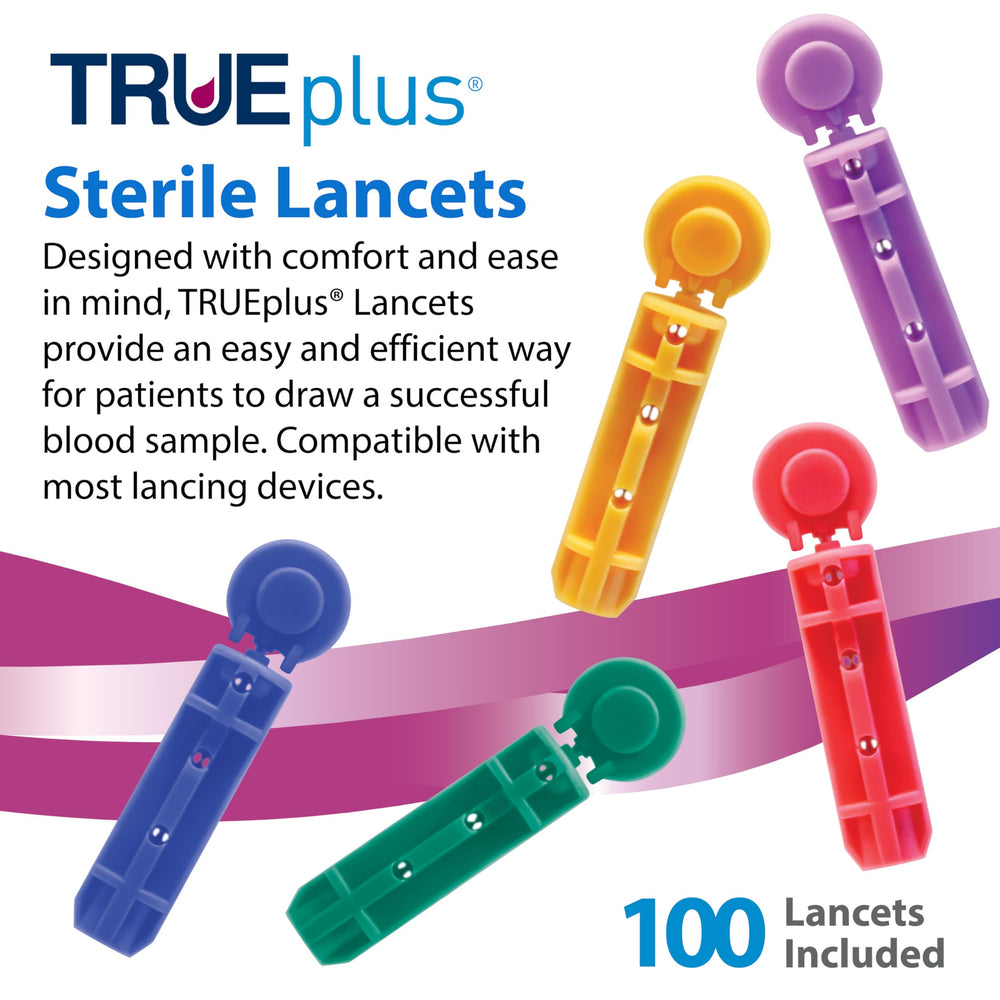 TRUENESS lancet draw feel conveys gentle puncture for comfortable testing