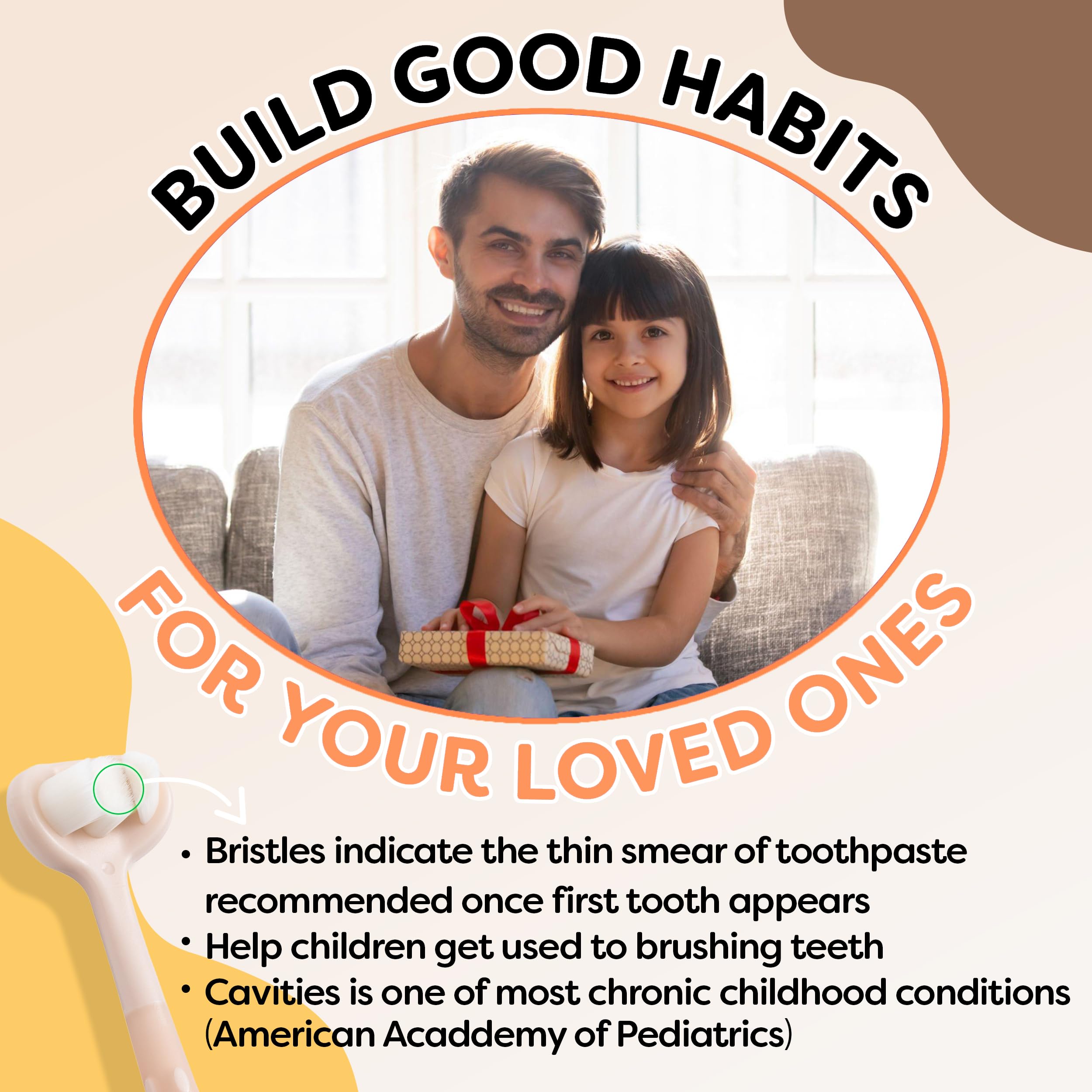 Montessori-inspired beige design of Trueocity toothbrush