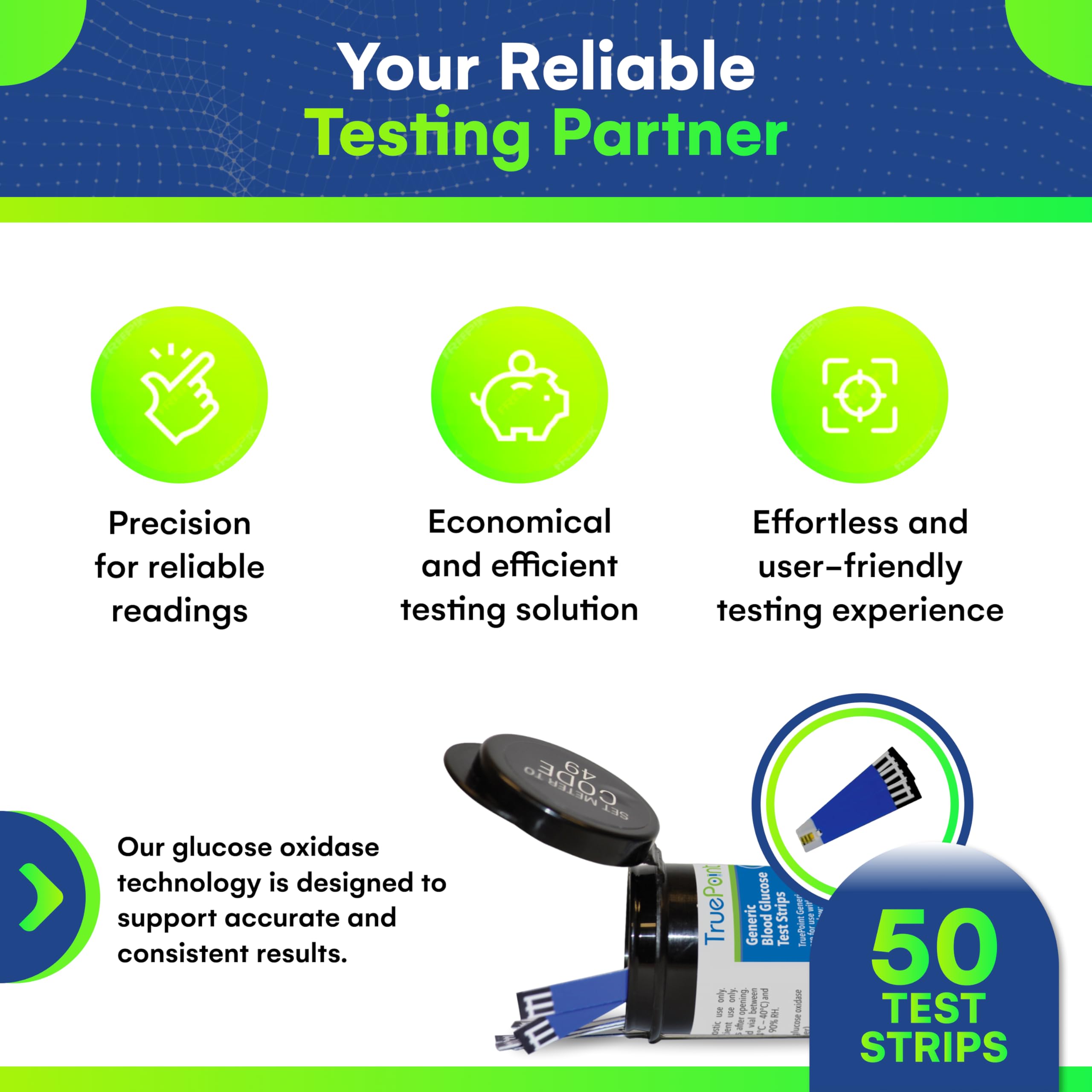 TruePoint-compatible meters Ultra/Ultra2/UltraMini/UltraSmart enable flexible home testing.