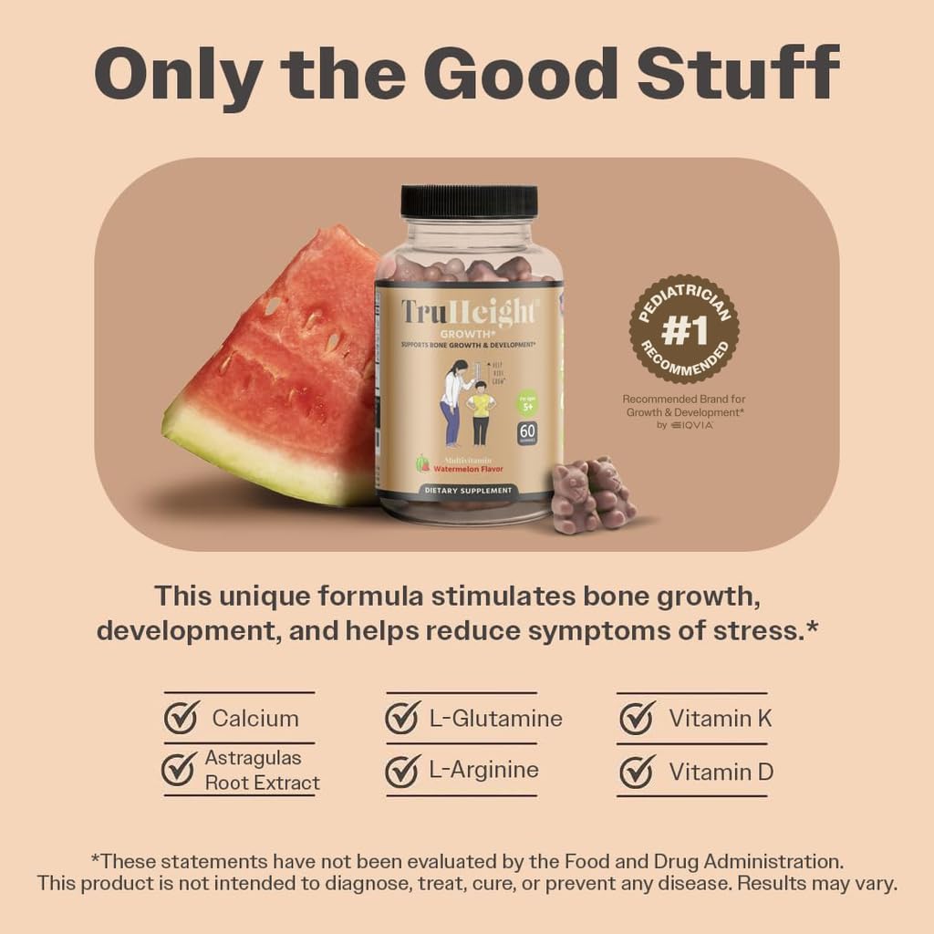 Calcium and Vitamin D components in TruHeight gummies