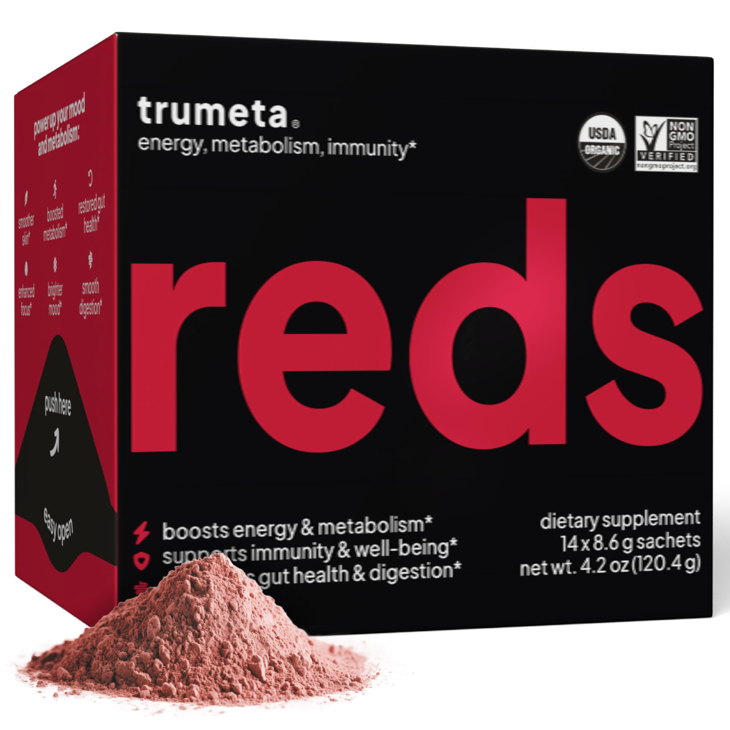 TRUMETA Superfood Reds Powder Packs front view