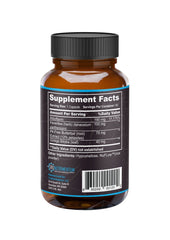 Graphic showing TruMigraine ingredients: Riboflavin, Feverfew, Butterbur, Ginkgo Biloba