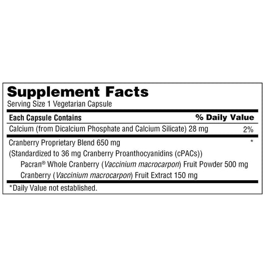Two-pack of Trunature Cranberry 650 mg 140 vegetarian capsules