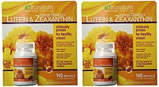 Trunature Vision Complex Lutein and Zeaxanthin Supplement bottle – 140 Count (2 Packs)