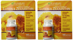 TruNature Vision Complex softgels 280-count two-pack, front view highlighting eye nutrition benefits.