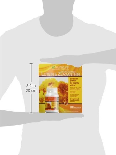 Close-up of TruNature Vision Complex softgels with lutein and zeaxanthin