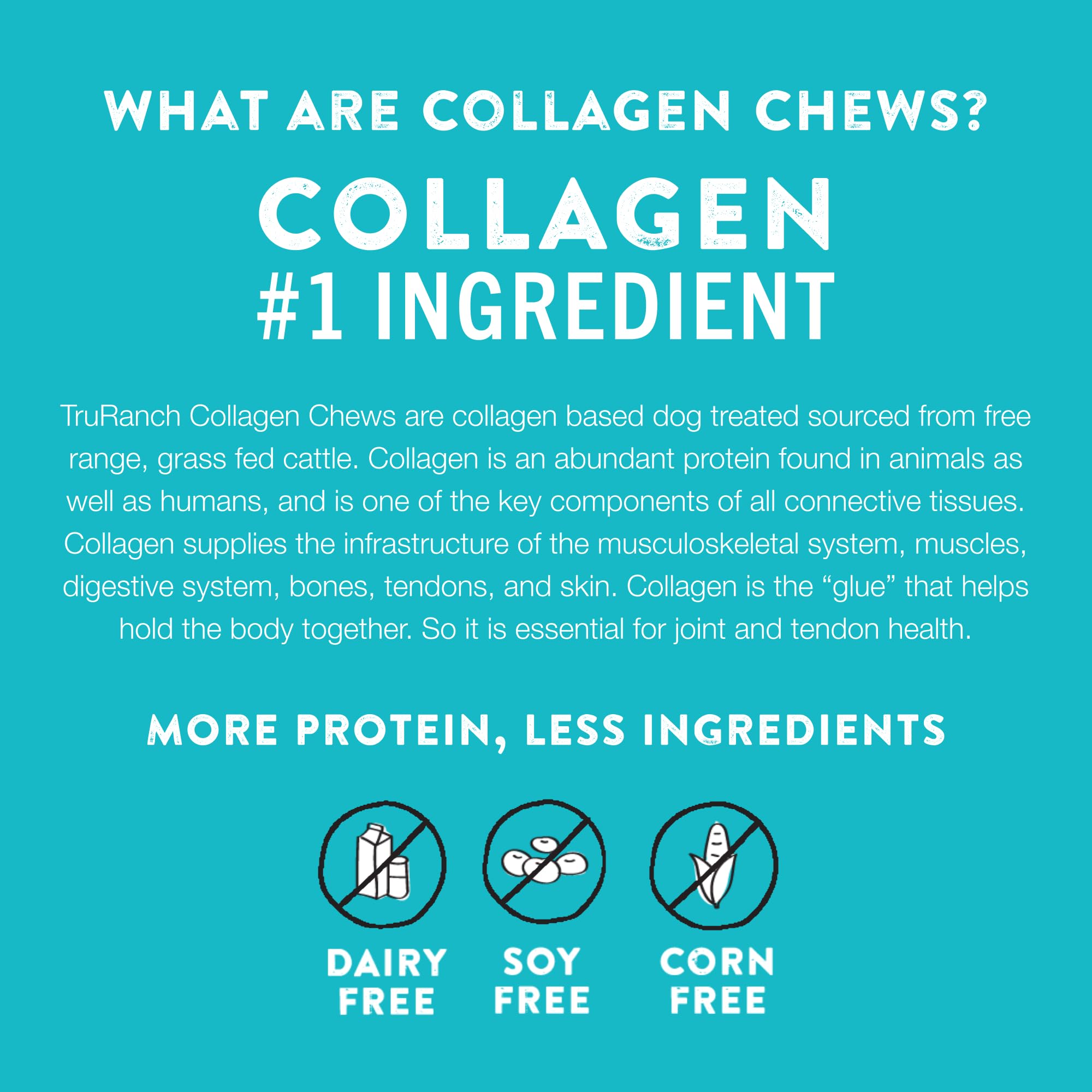 Close-up of TRURANCH 5-inch collagen sticks texture - dog chew