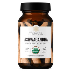 Truvani Organic Ashwagandha bottle with label