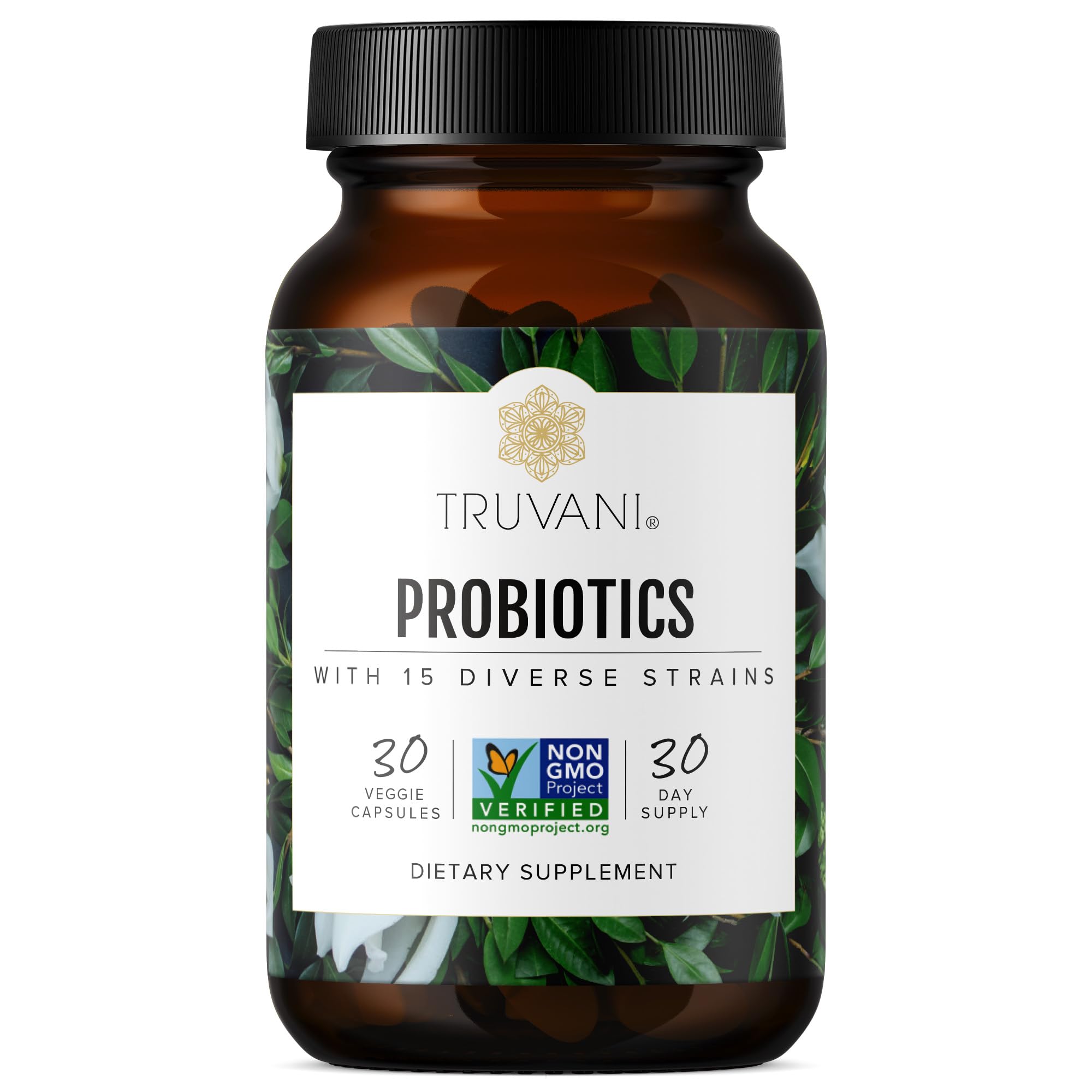 Truvani Probiotic Supplement bottle labeled 30 servings