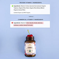 Truvani Vitamin C bottle, 30 servings