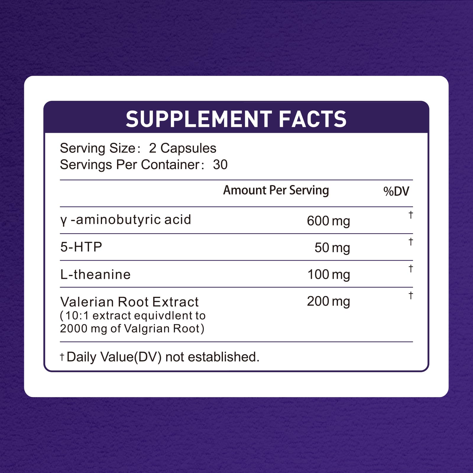 Bottle of TrySafe GABA Sleep Aid with 60 capsules