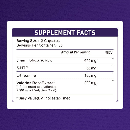 Bottle of TrySafe GABA Sleep Aid with 60 capsules