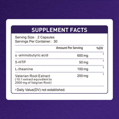 Bottle of TrySafe GABA Sleep Aid with 60 capsules