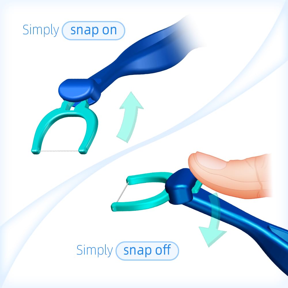 135-degree angled head on T.Smile NoFuss Flosser