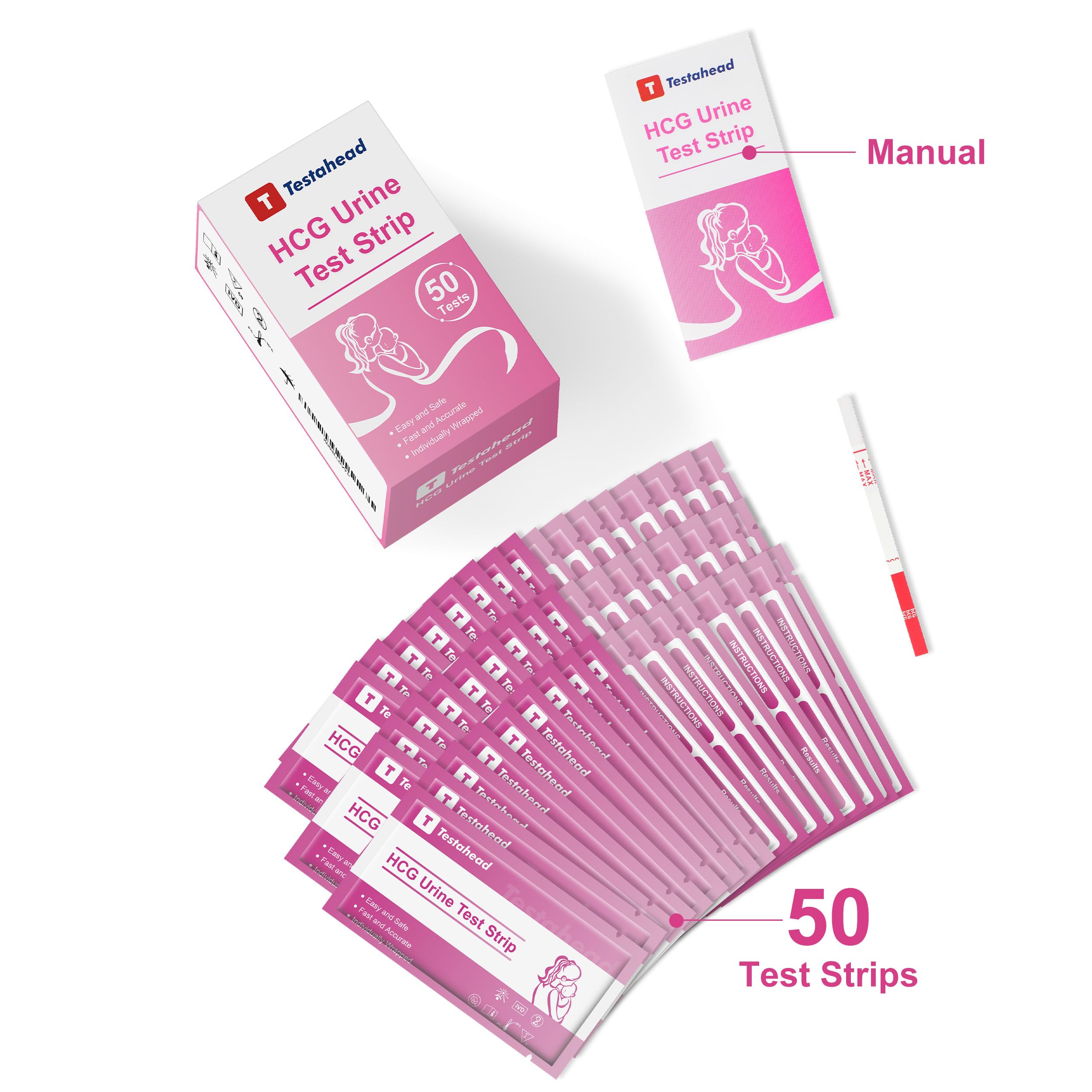 Close-up view of the test strip