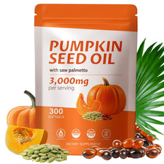 TTGUMMYAMAL Pumpkin Seed Oil with Saw Palmetto softgels bottle and capsules