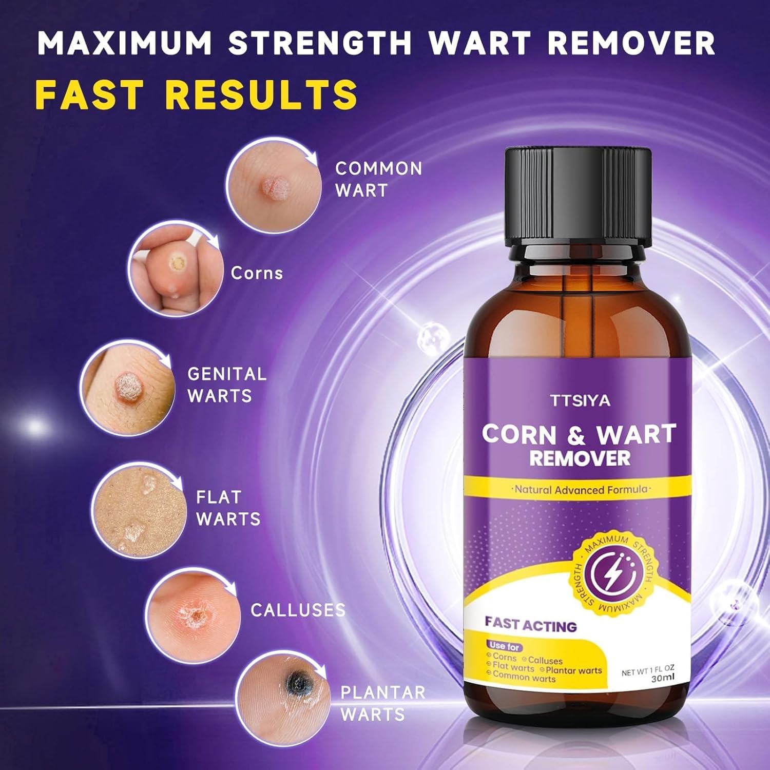 TTsiya Wart Remover Cream being applied to skin for easy twice daily use.