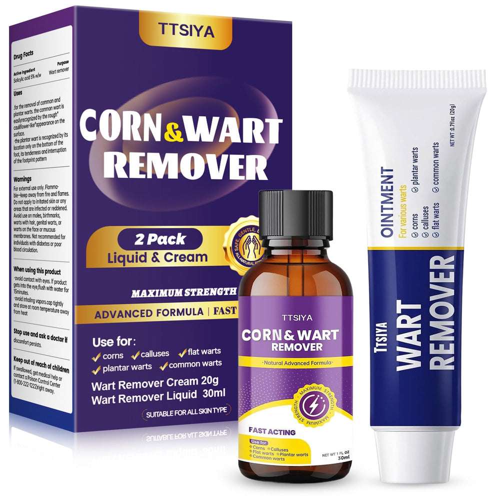TTsiya Wart Remover Cream tube close-up highlighting fast acting wart relief.
