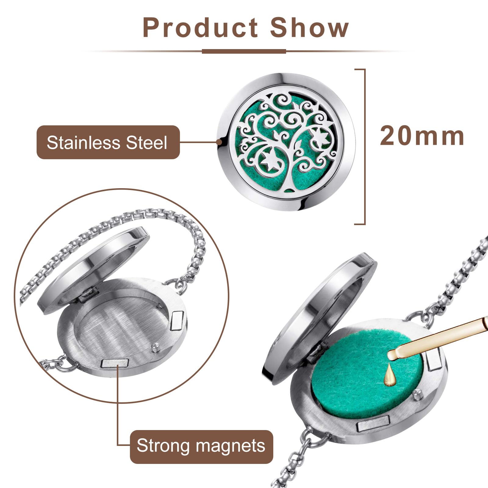 Interchangeable refill pads for diffuser bracelet in assorted colors