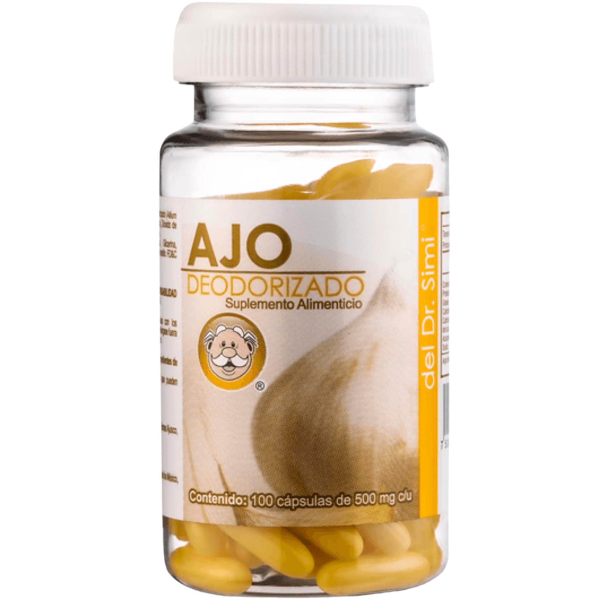 Odorless garlic capsules bottle