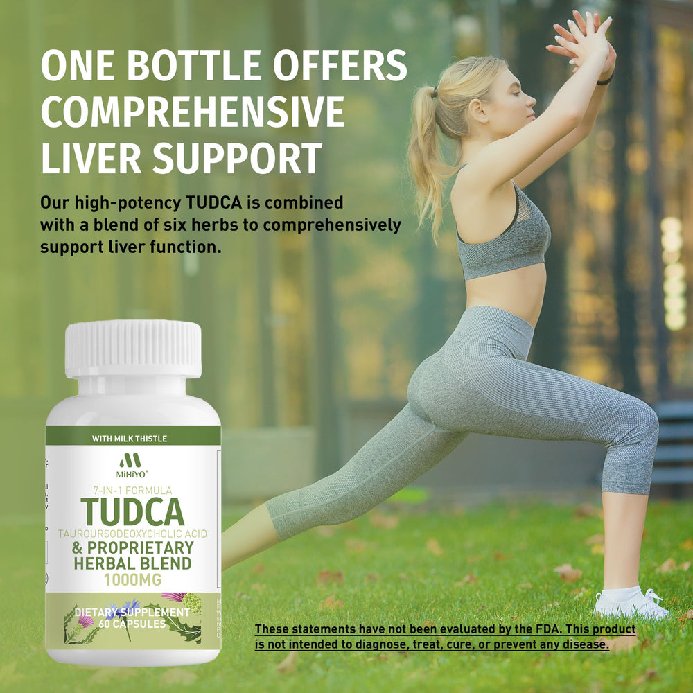 Back view showing supplement facts on TUDCA 1000mg bottle