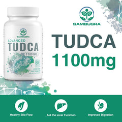 Nutrition facts label for Tudca 1100mg