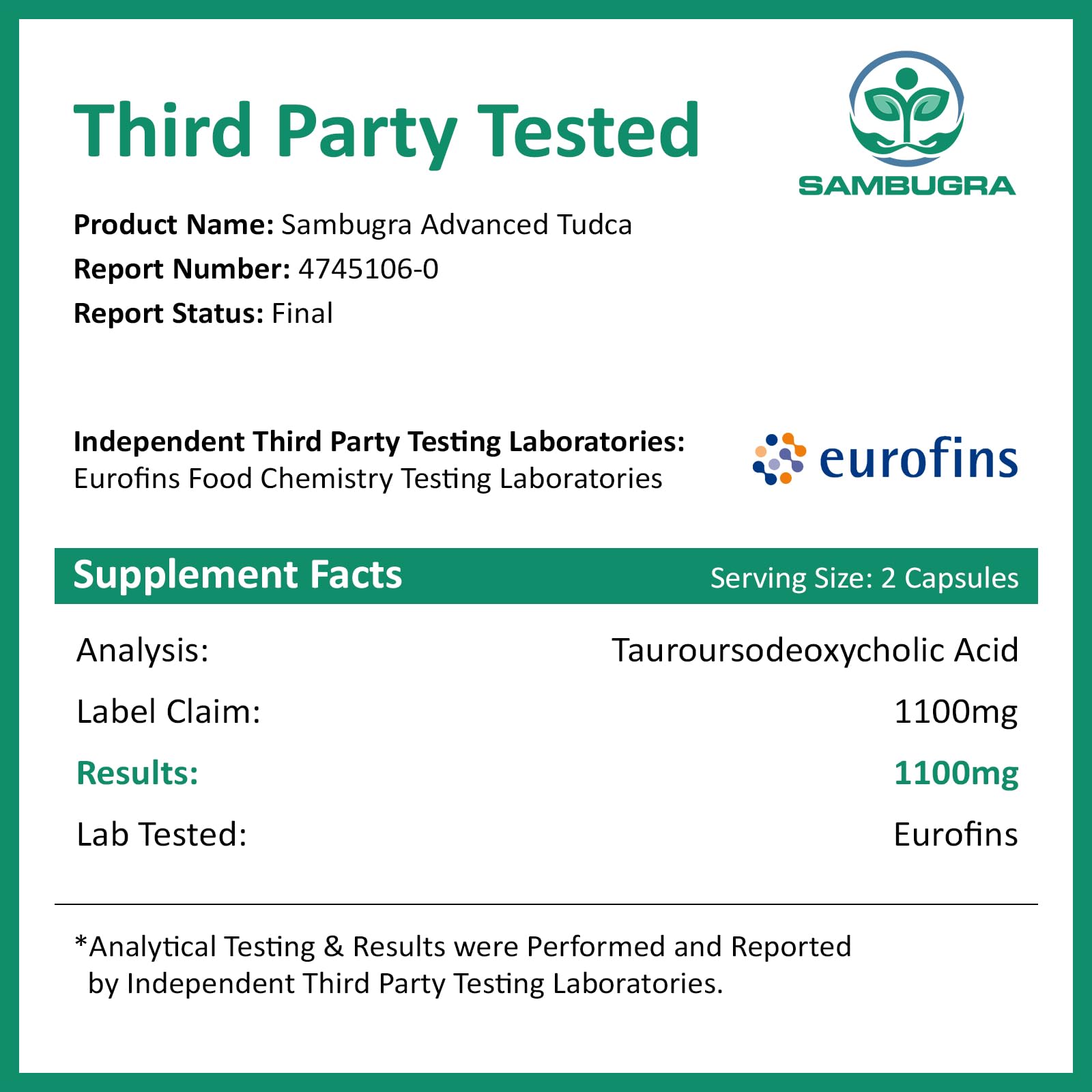 Third-party testing certification badge on supplement packaging