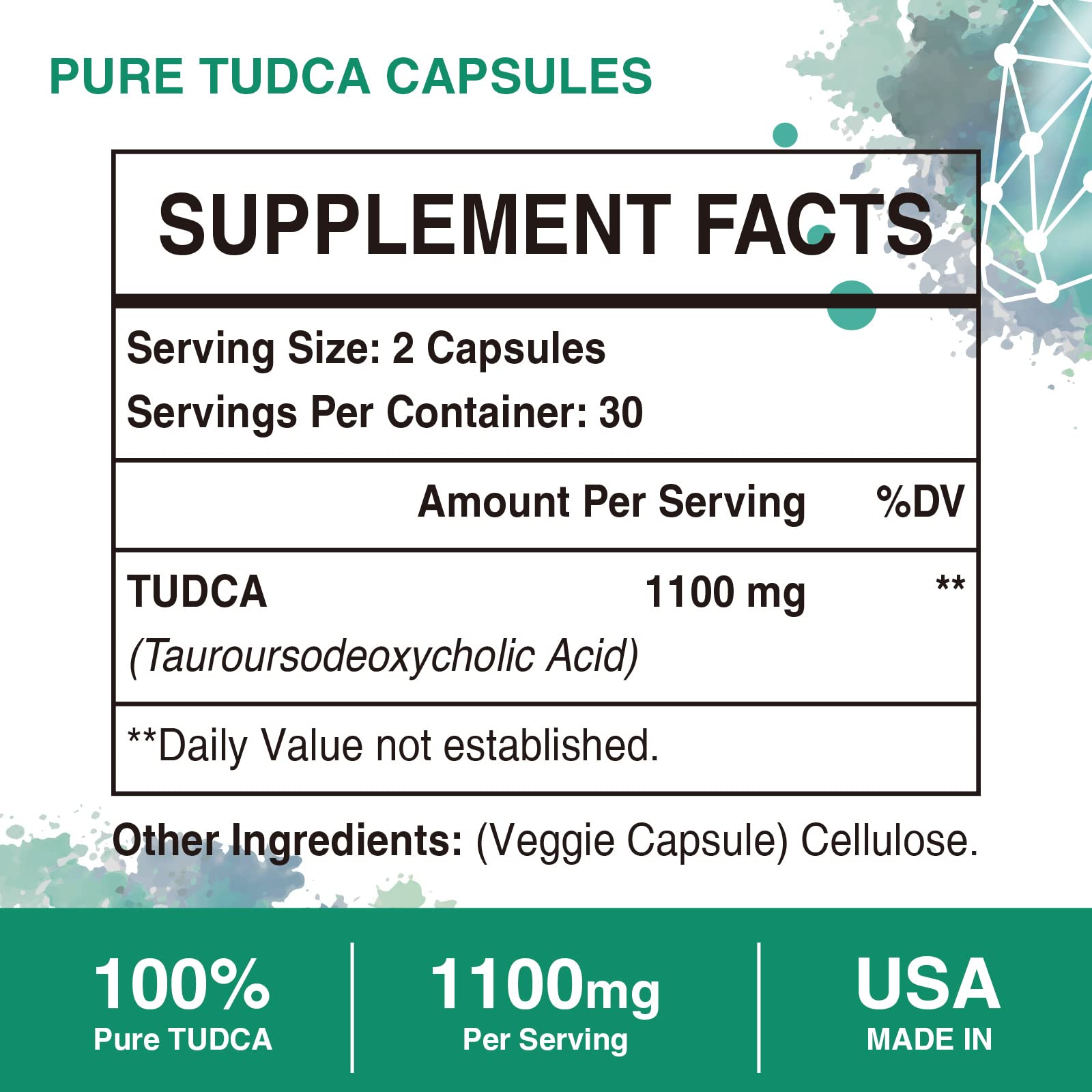 Front view of Tudca packaging box