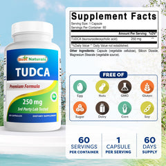 Tudca 250mg capsules per bottle