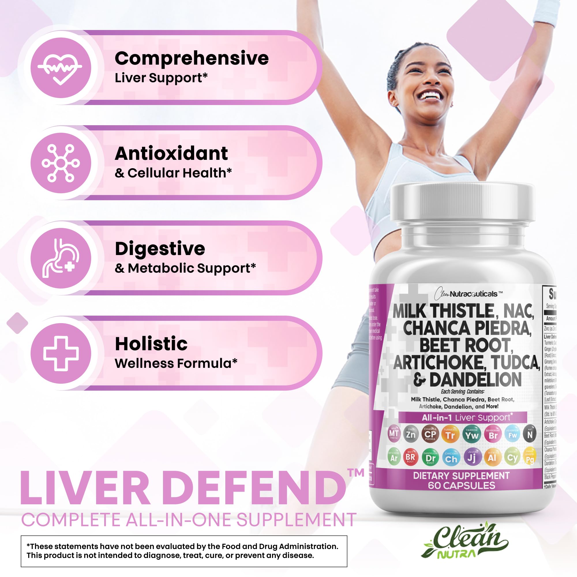 TUDCA and NAC supplements for liver support