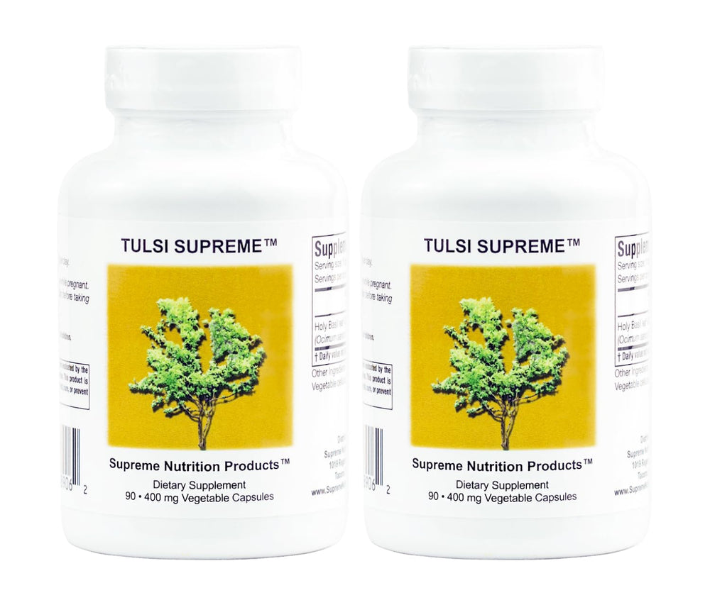 Supreme Nutrition Tulsi Supreme 90 vegetarian capsules pack 2 - front view