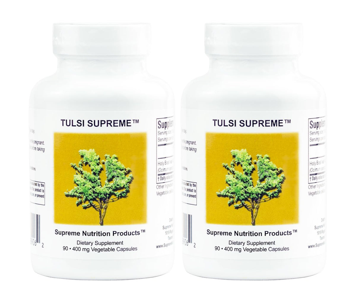 Supreme Nutrition Tulsi Supreme 90 vegetarian capsules pack 2 - front view