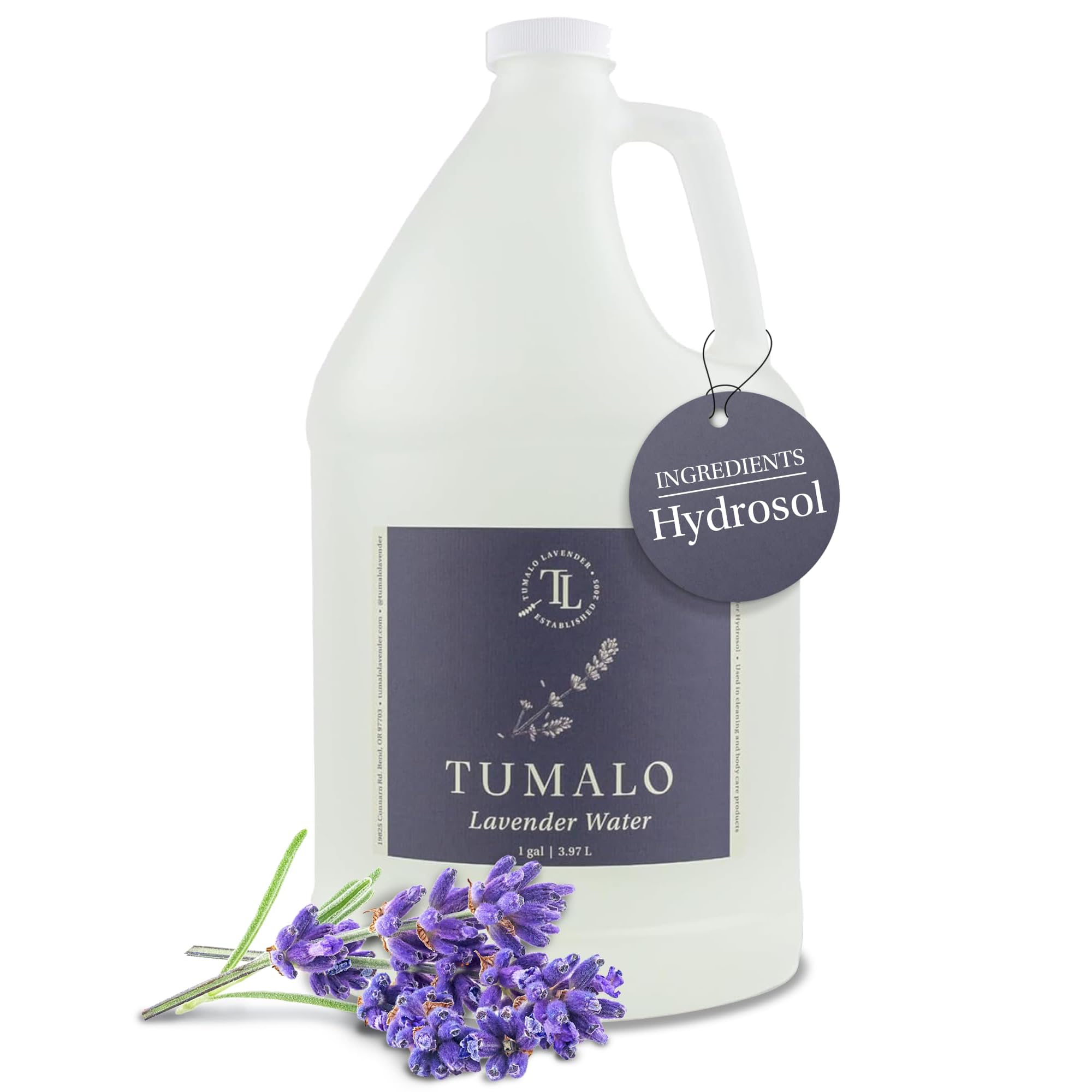 Tumalo Lavender Hydrosol bottle pour for easy, versatile use like toning and aromatherapy