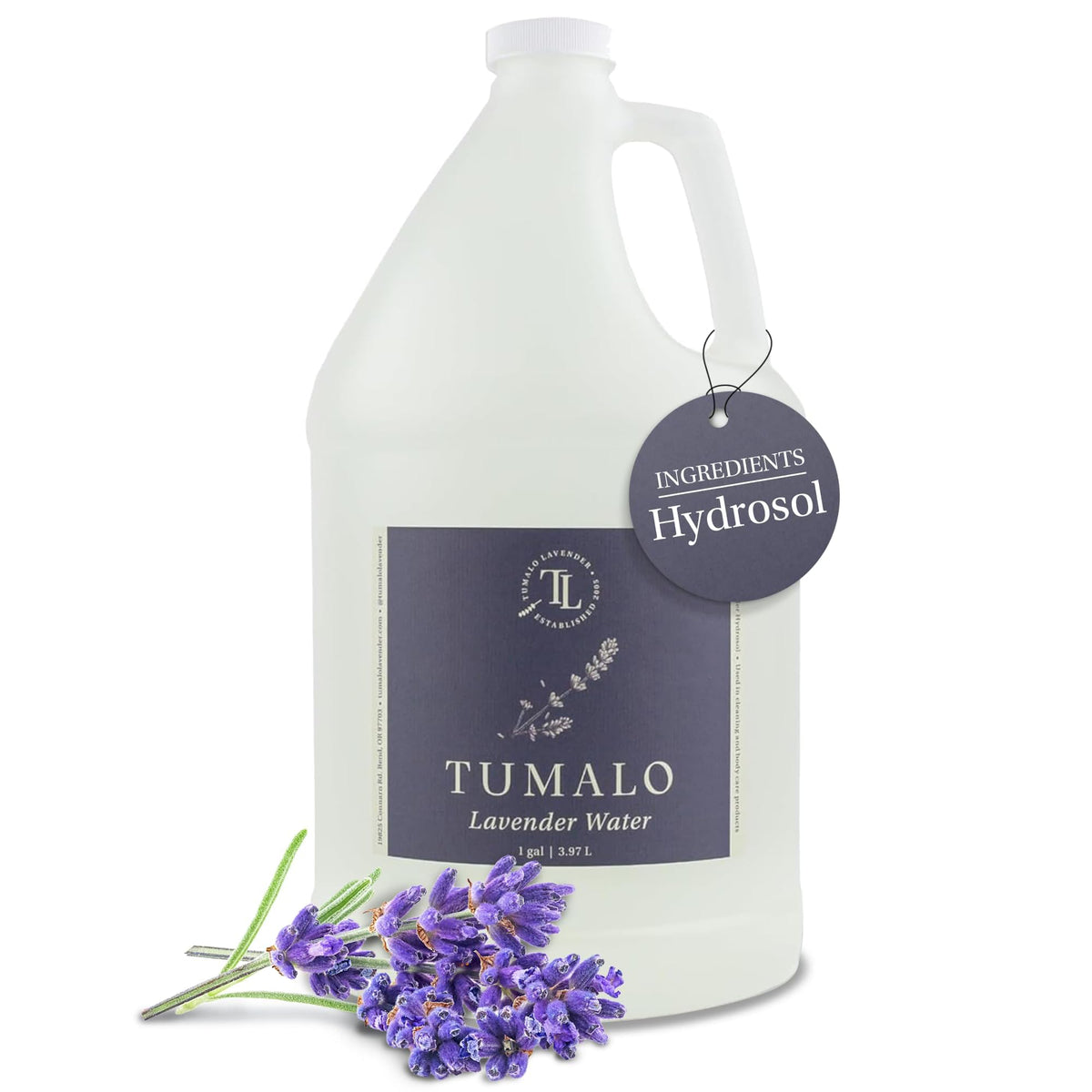 Tumalo Lavender Hydrosol bottle pour for easy, versatile use like toning and aromatherapy