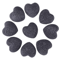 TUMBEELLUWA heart diffuser stones pack of 10 in black, portable aromatherapy for on-the-go calm.