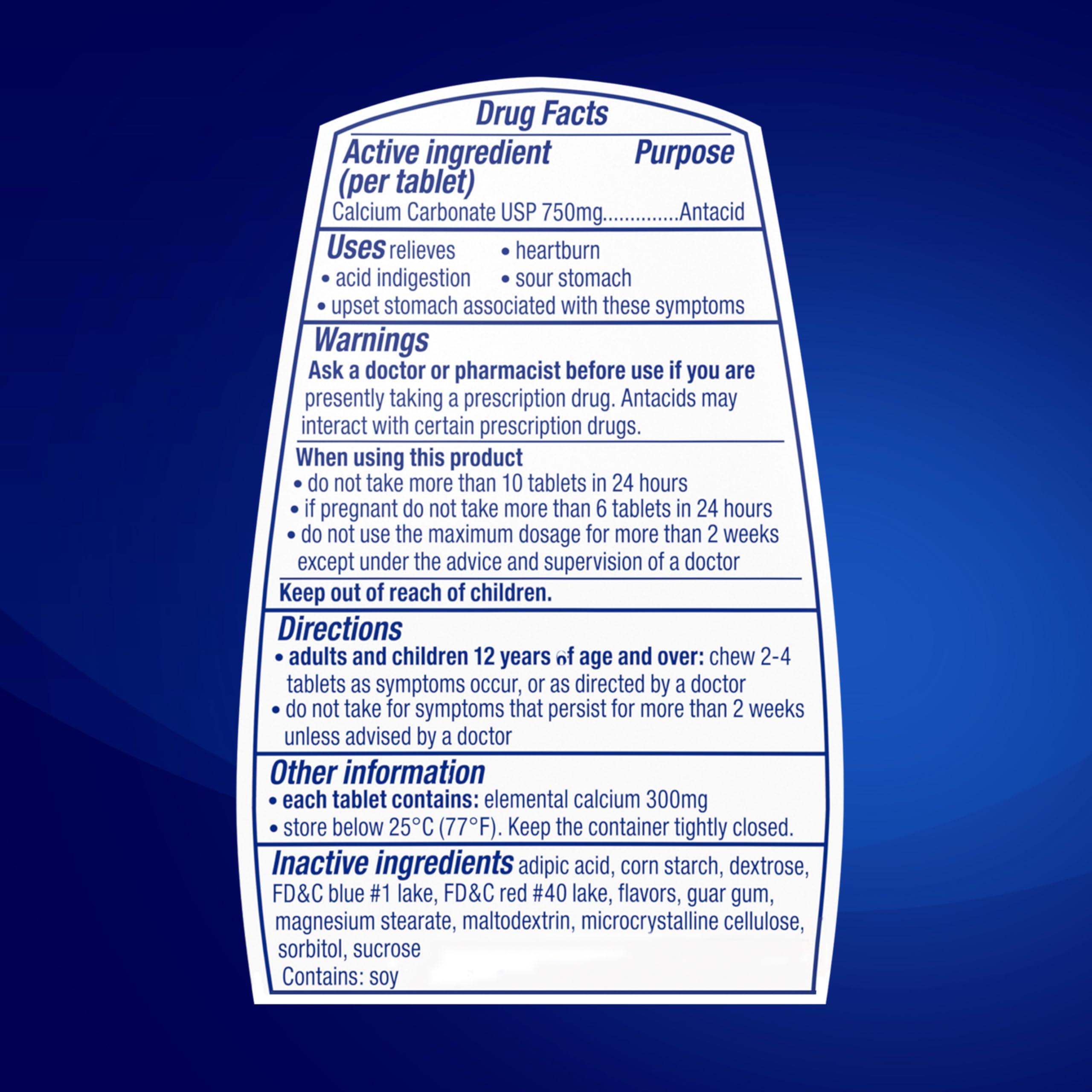 TUMS Smoothies Berry Fusion jar placed on table