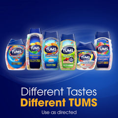 TUMS Ultra Strength tablets used for sour stomach and upset stomach relief.