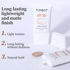 TUNBOT Concealer Foundation brightens dark circles for a refreshed under-eye area.