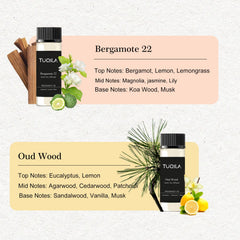 Scent test strips included with Tuqila diffuser oils