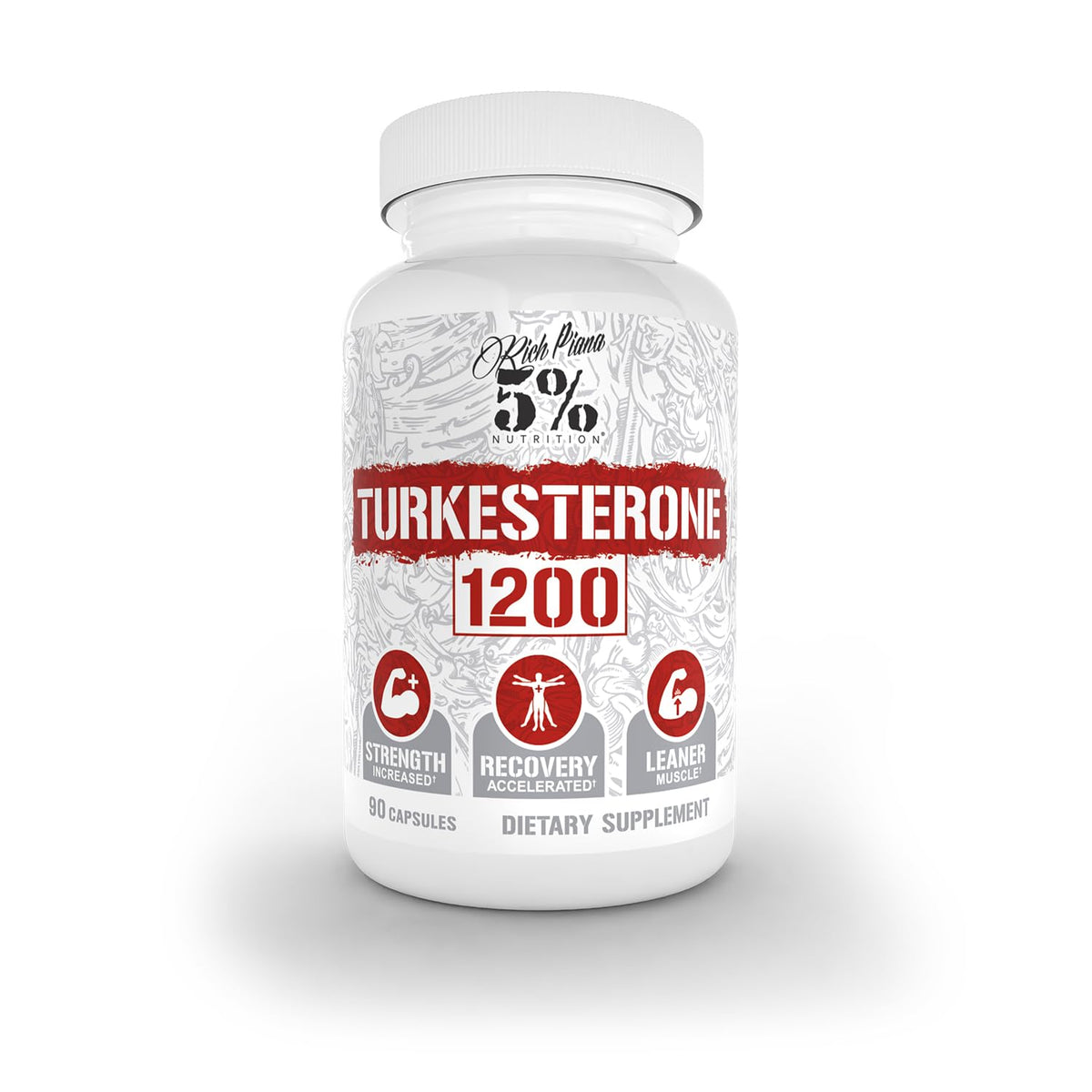 5% Nutrition Turkesterone 1200mg bottle – 90 capsules