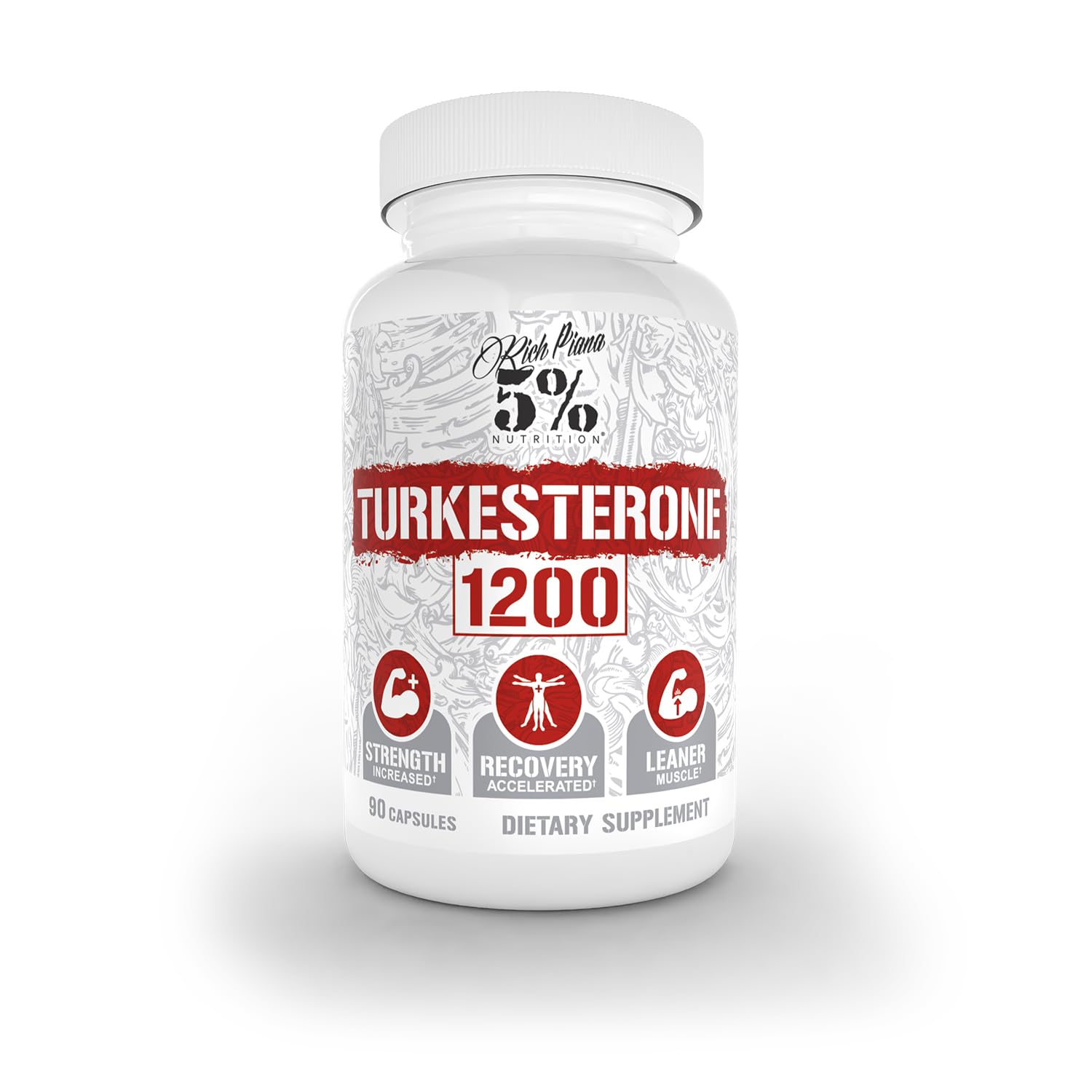 5% Nutrition Turkesterone 1200mg bottle – 90 capsules
