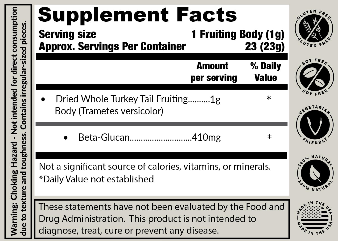 Turkey tail mushroom adaptogenic tea pieces