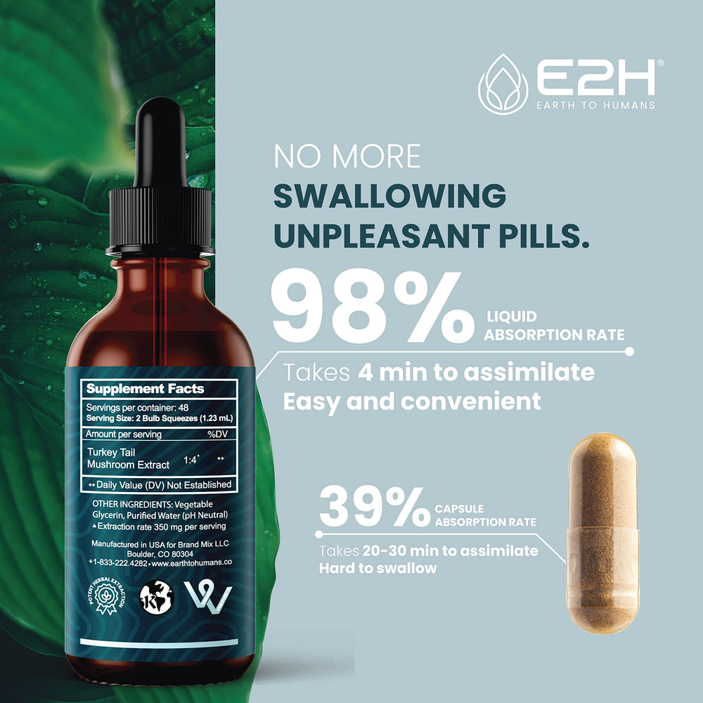 USA-made turkey tail extract labeling