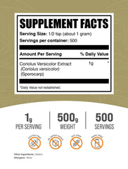 1g serving of Turkey Tail extract powder