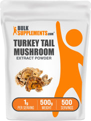 Turkey Tail Mushroom Extract Powder 500g container