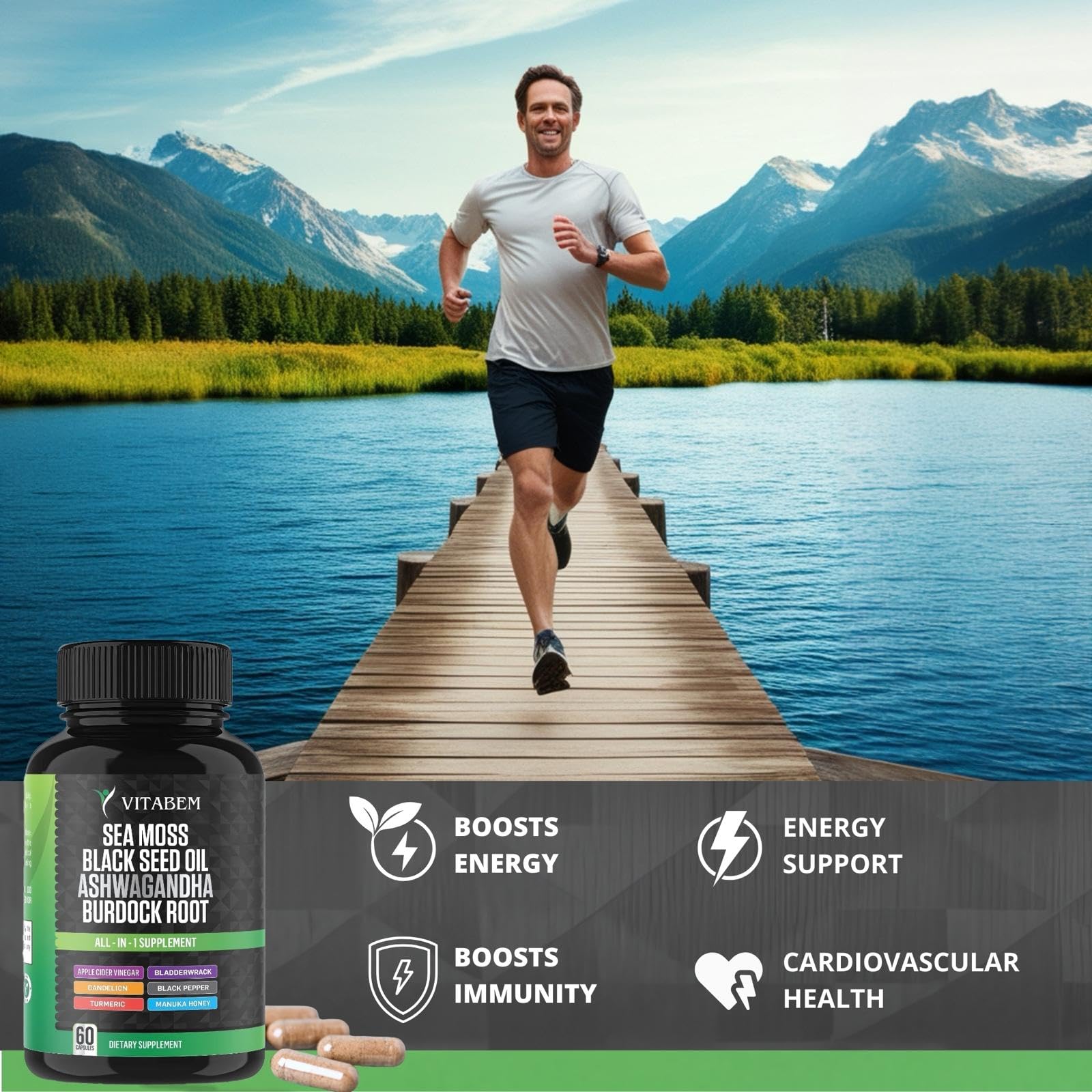 Turmeric and Ashwagandha Sea Moss capsules