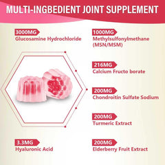 Gummies with turmeric, calcium fructoborate, and elderberry ingredients