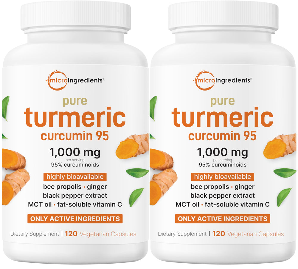 Bottle of Micro Ingredients Turmeric Curcumin 1000mg with 240 vegan capsules